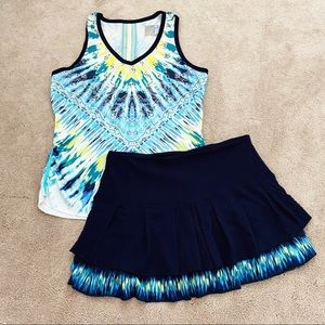 Lucky in Love Peace Out Tennis Outfit Tank & Skort